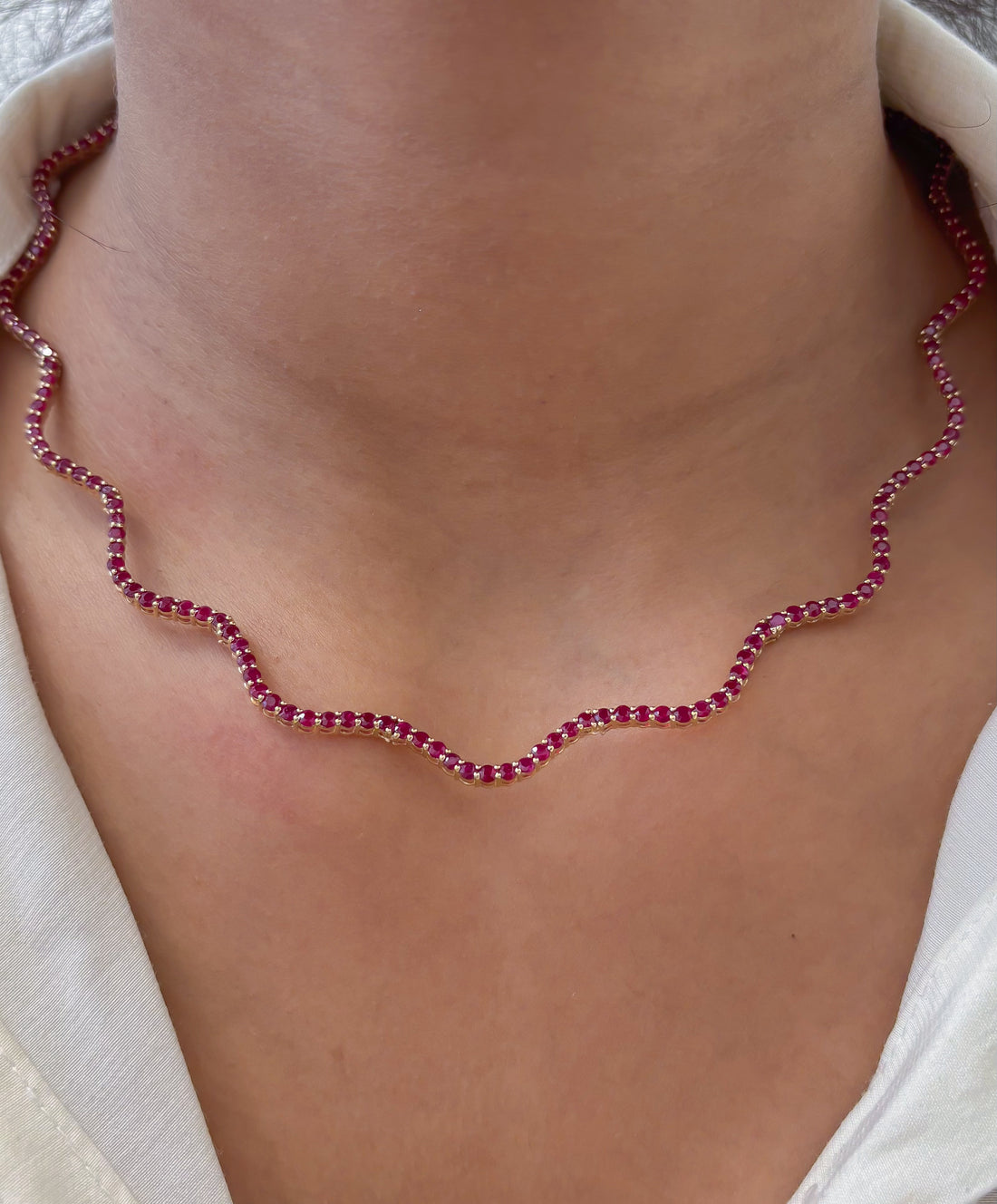 JPNC-848/13680 Ruby Necklace | 14K