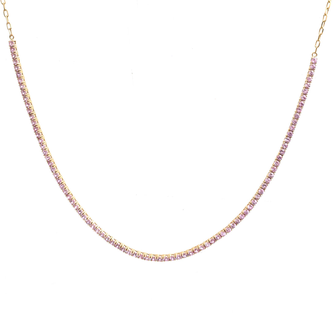 JPNC-856/13764 Pink Sapphire Necklace | 14K