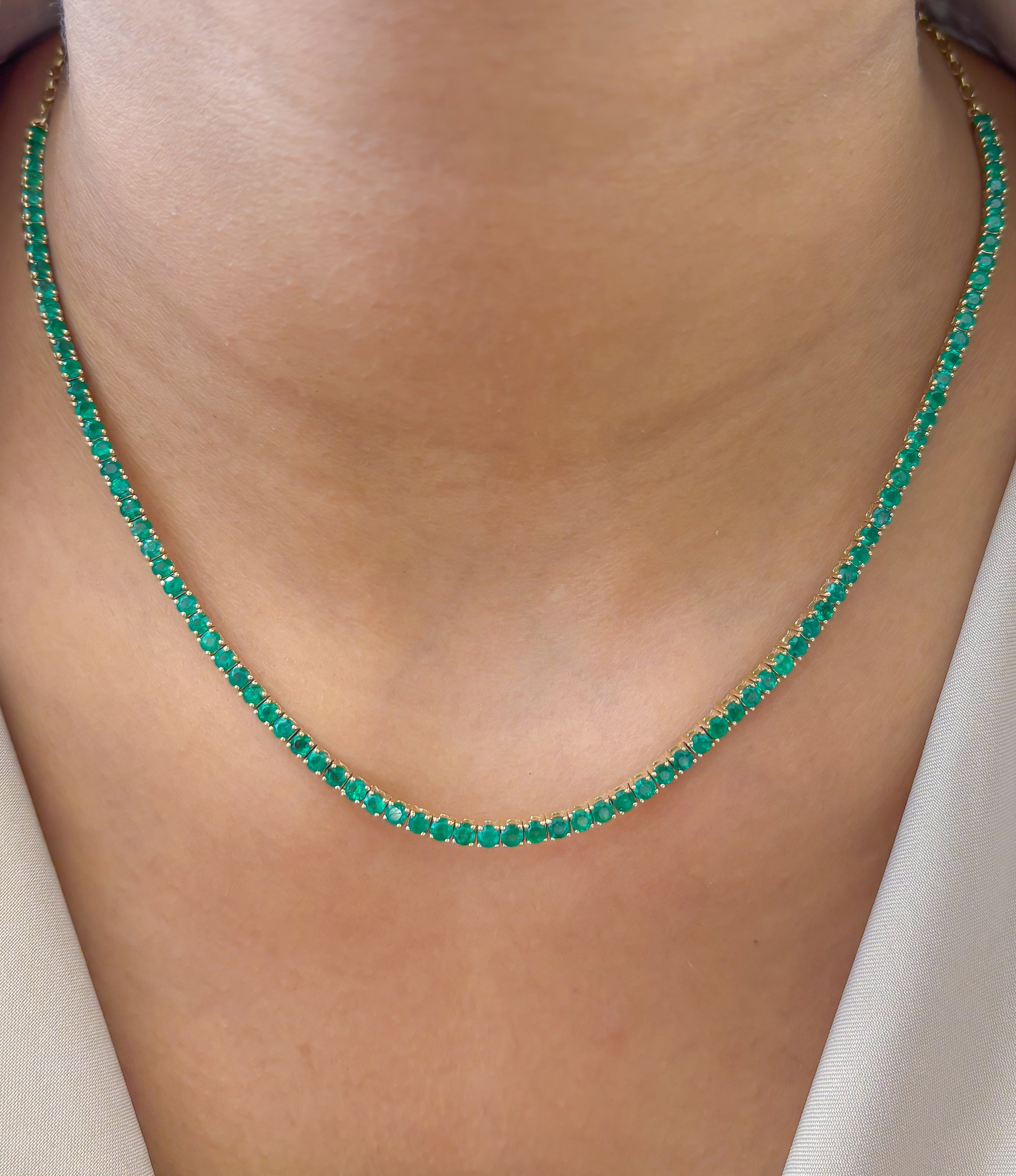 JPNC-857/13765 Emerald Necklace | 14K