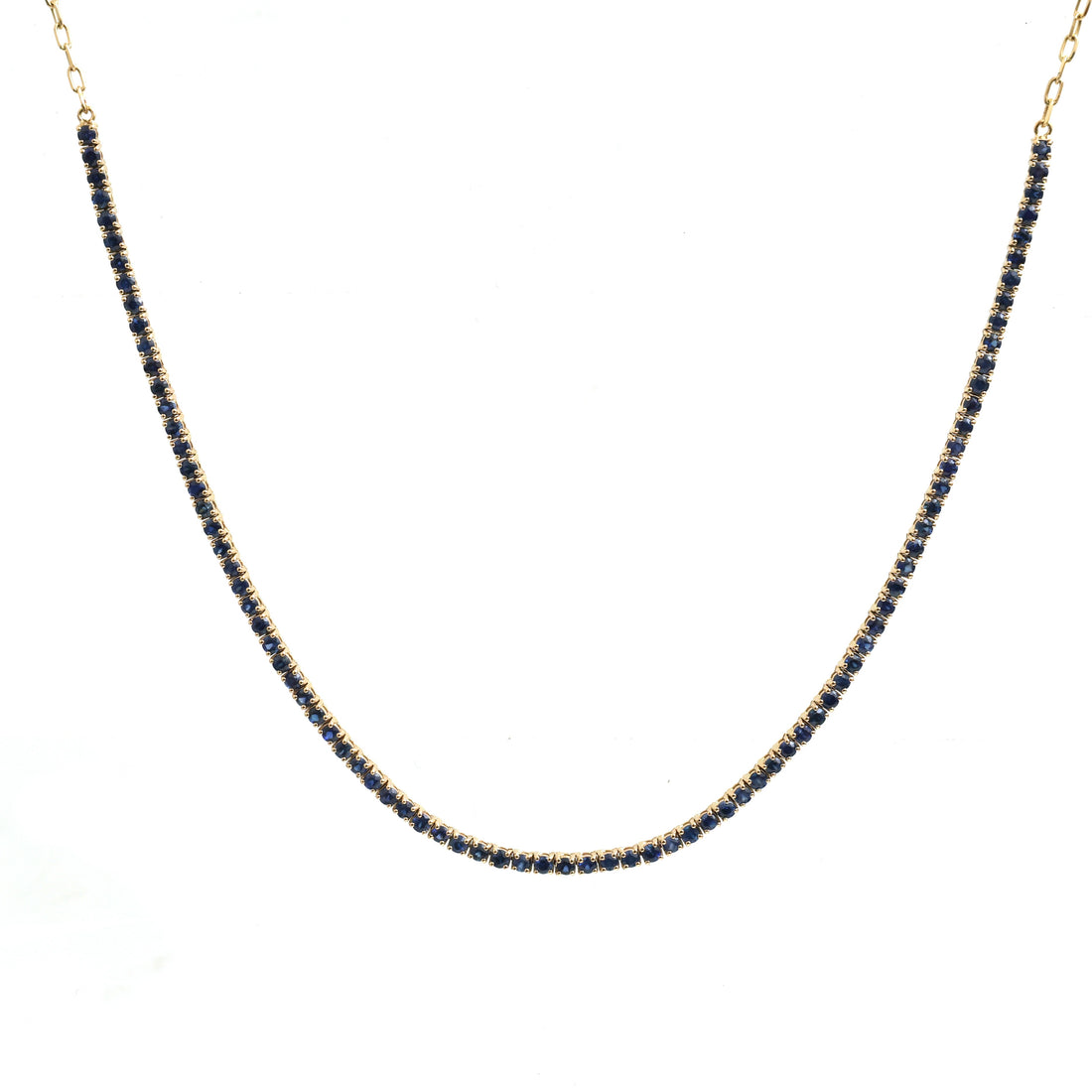 JPNC-858/13766 Blue Sapphire Necklace | 14K