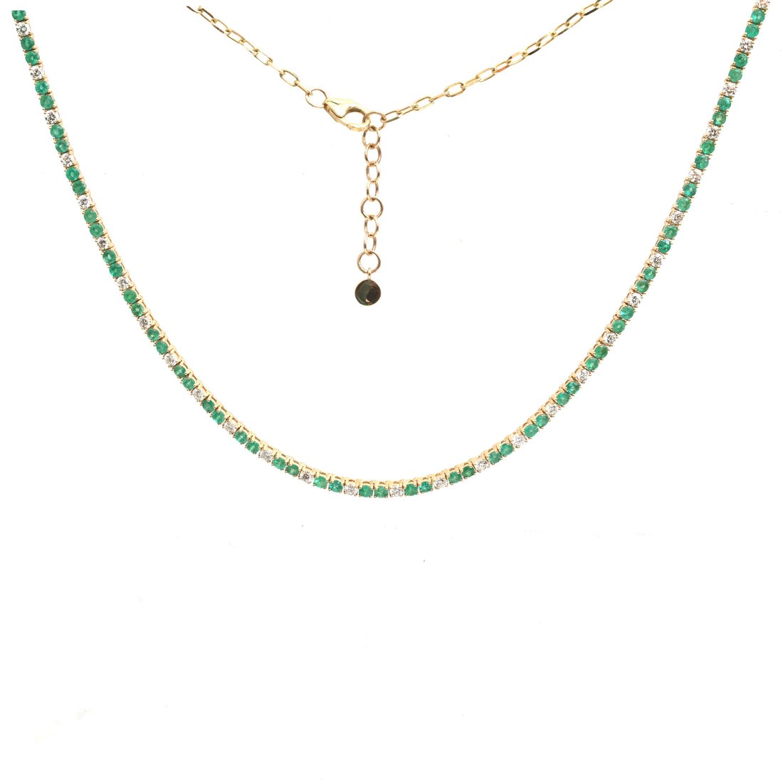 JPNC-859/13767 Diamond Emerald Necklace | 14K
