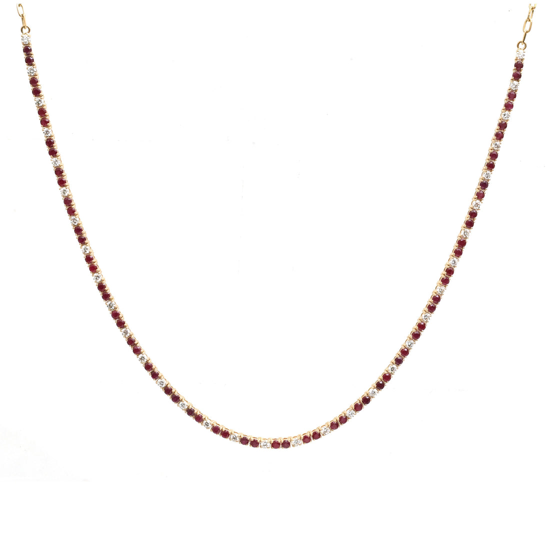 JPNC-861/13769 Diamond Ruby Necklace | 14K