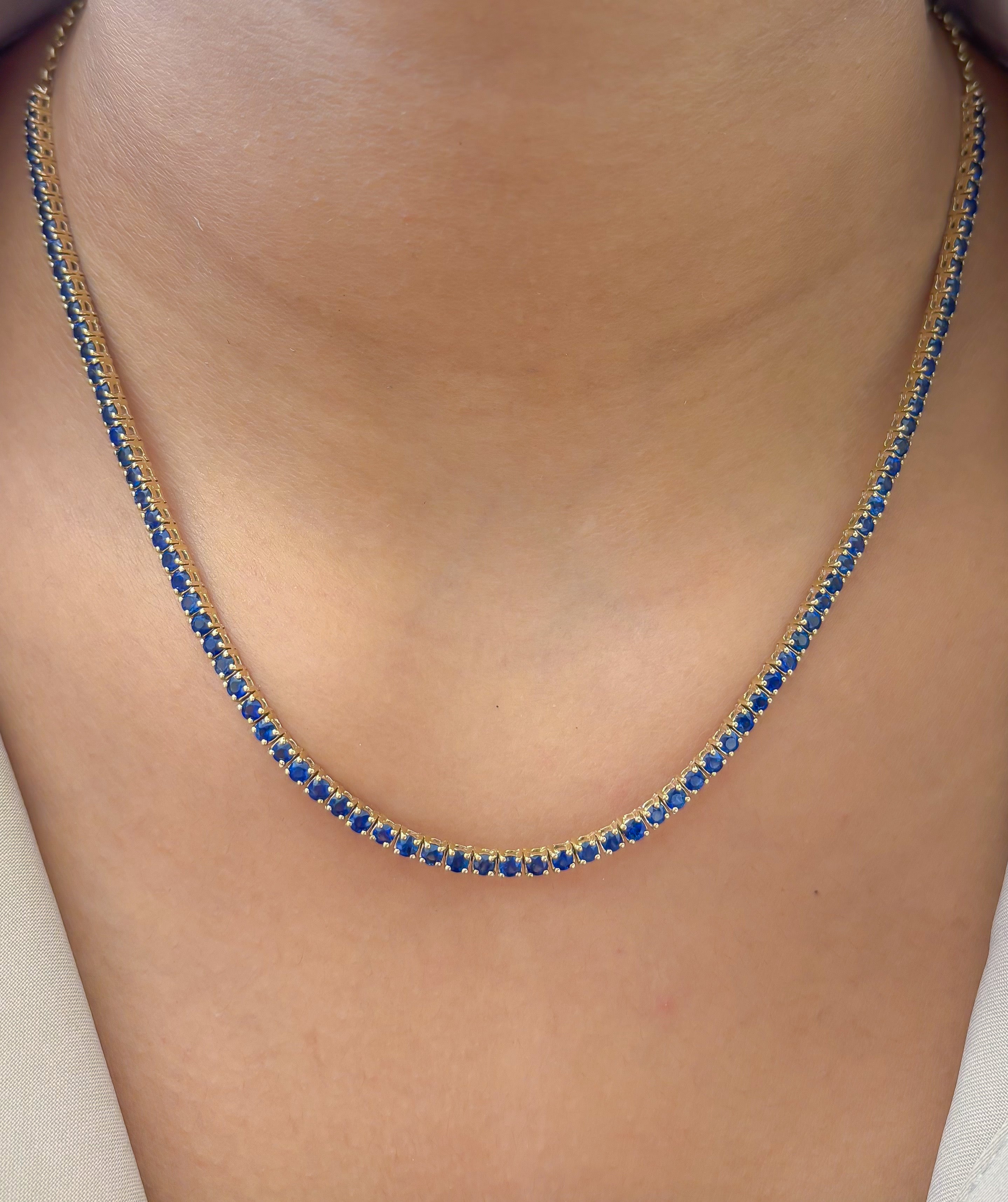 JPNC-862/13770 Blue Sapphire Necklace | 14K