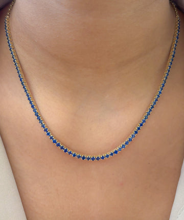JPNC-862/13770 Blue Sapphire Necklace | 14K