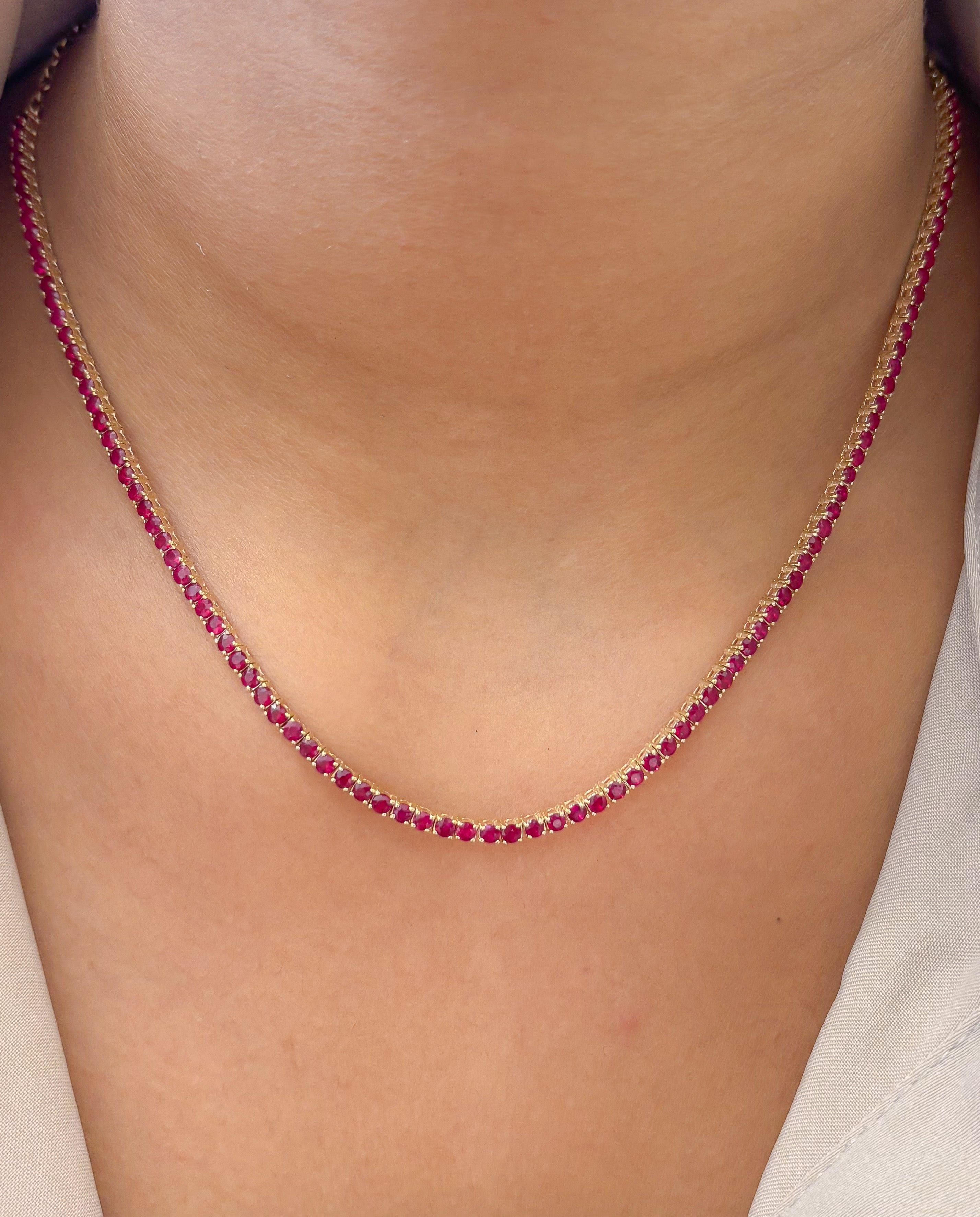 JPNC-863/13771 Ruby Necklace | 14K