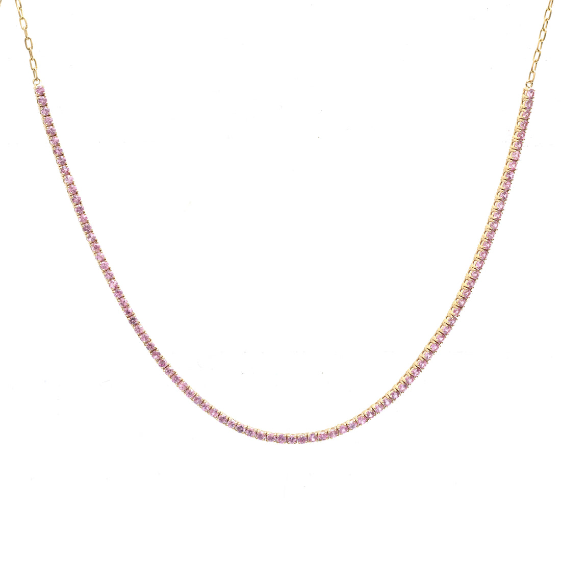 JPNC-871/13805 Pink Sapphire Necklace | 14K