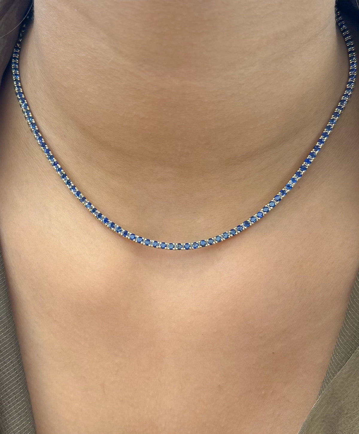 JPNC-876/13897 Blue Sapphire Necklace | 14K