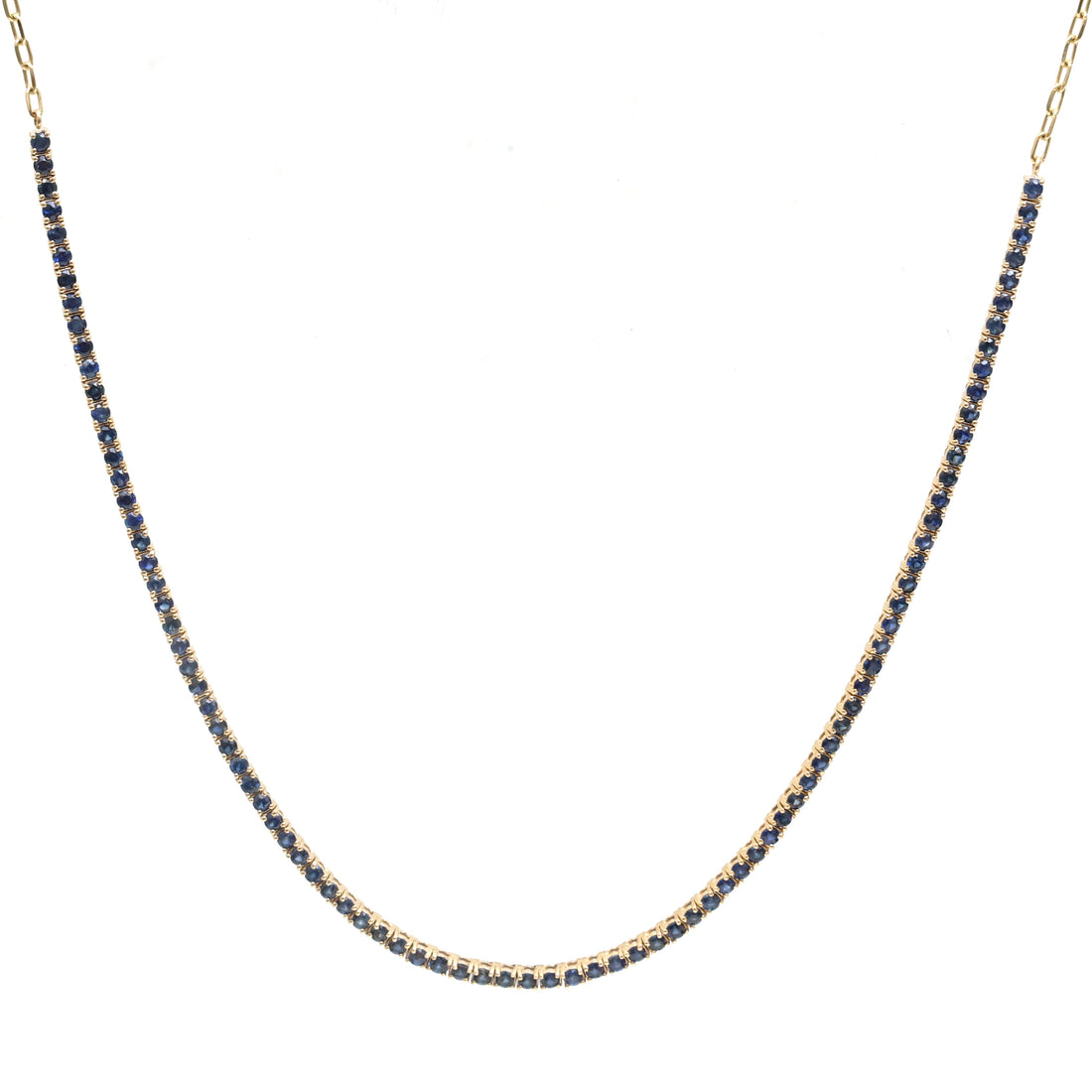 JPNC-876/13897 Blue Sapphire Necklace | 14K