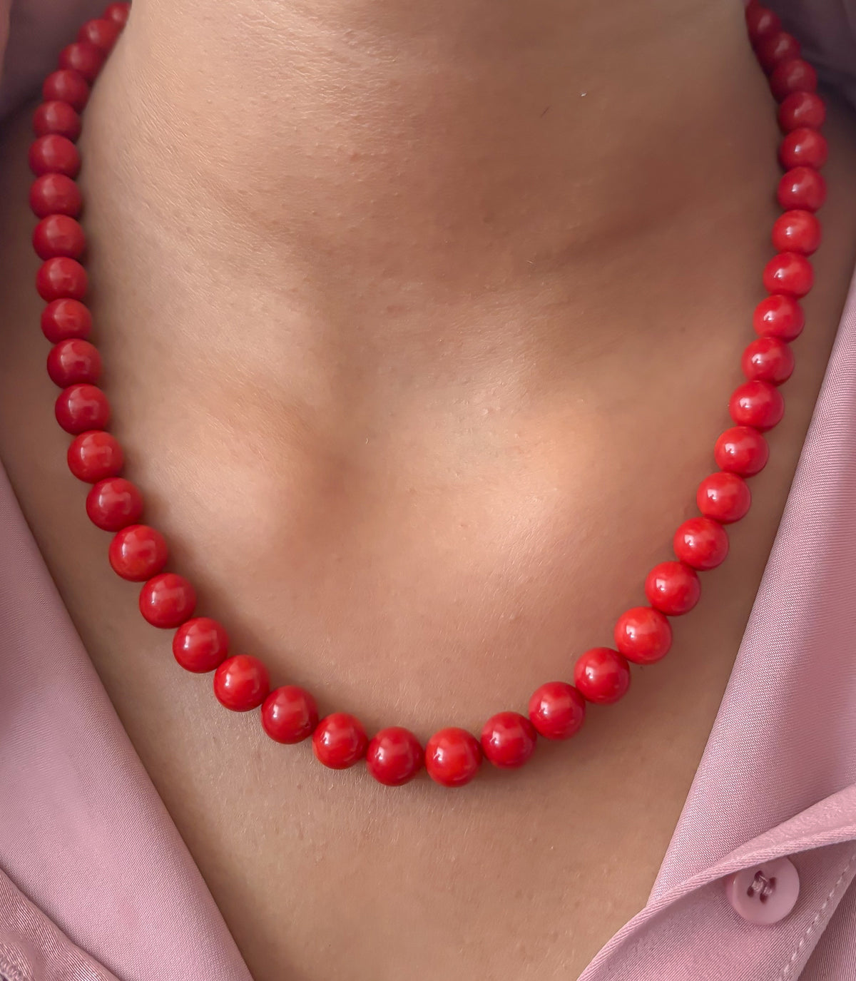 JPNC-880/13964 Coral Diamond Necklace | 14K