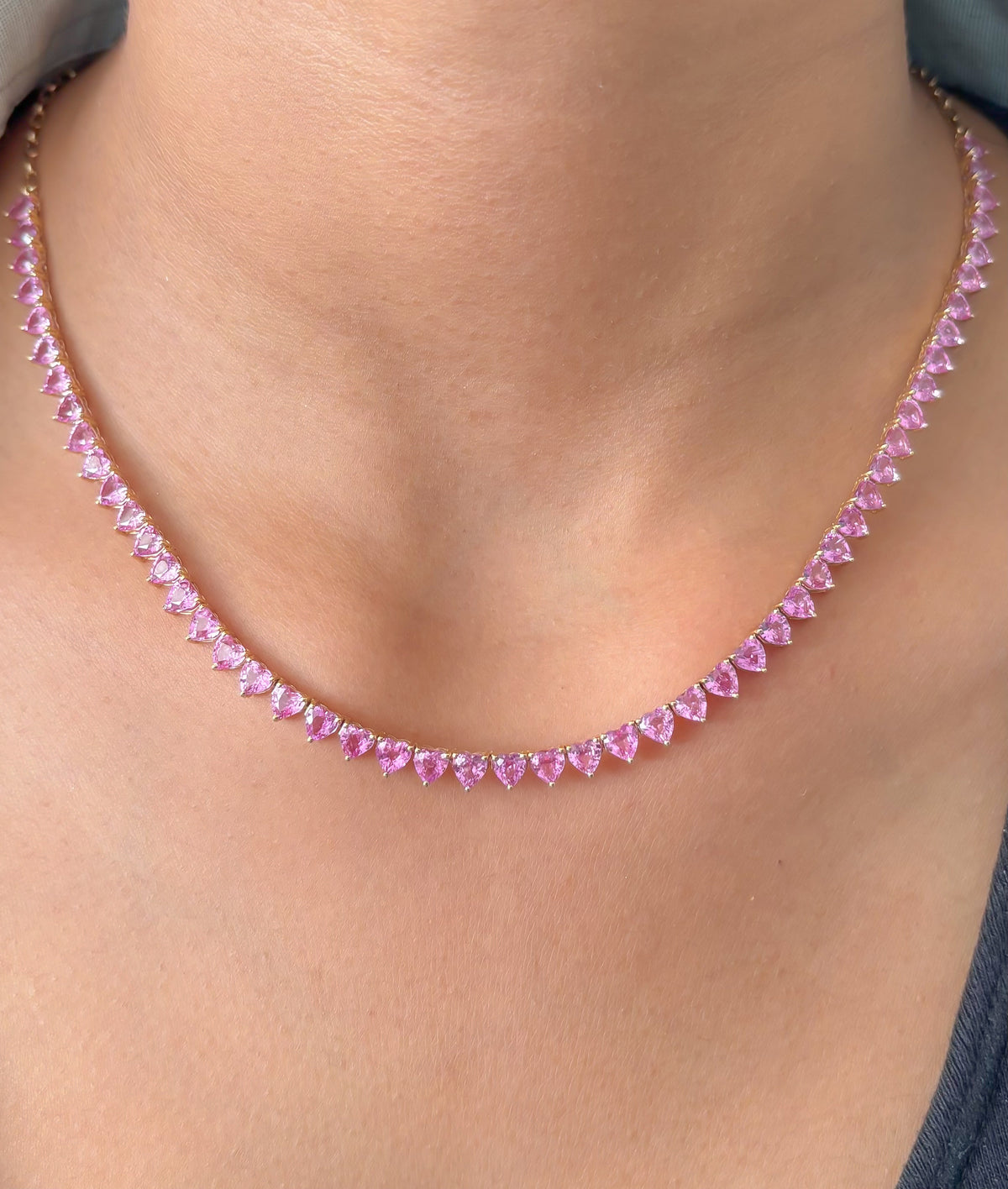 JPNC-883/13968 Pink Sapphire Necklace | 18K