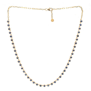 JPNC-884/13979 Blue Sapphire Necklace | 14K