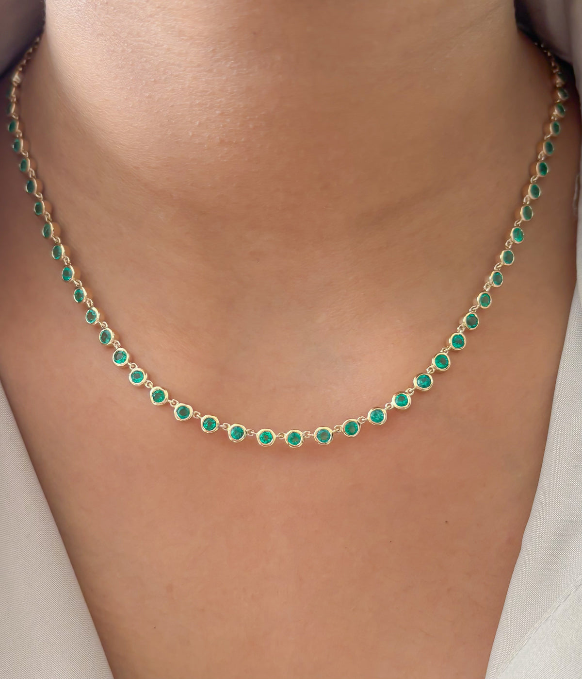 JPNC-885/13980 Emerald Necklace | 14K