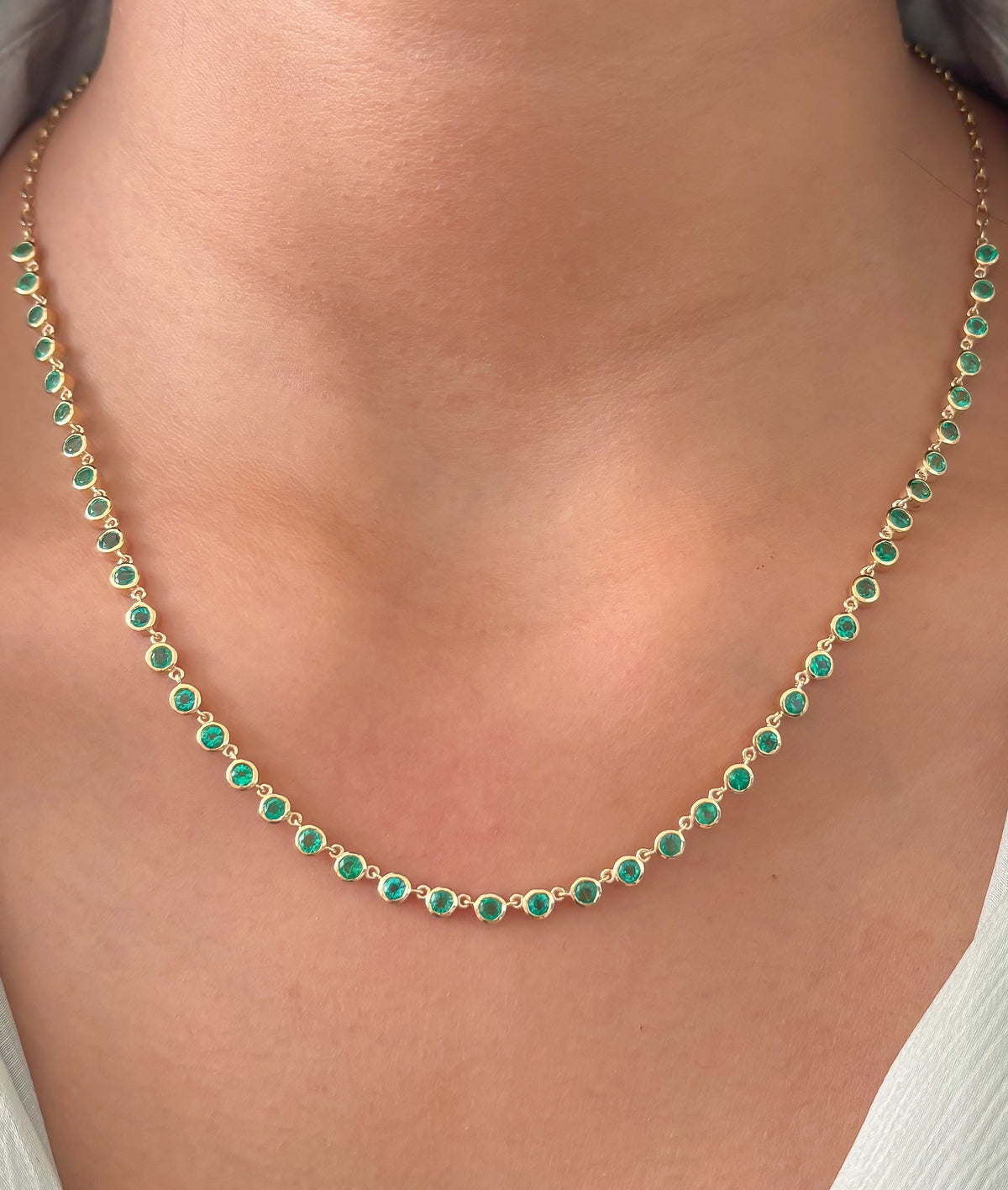 JPNC-895/14206 Emerald Necklace | 14K