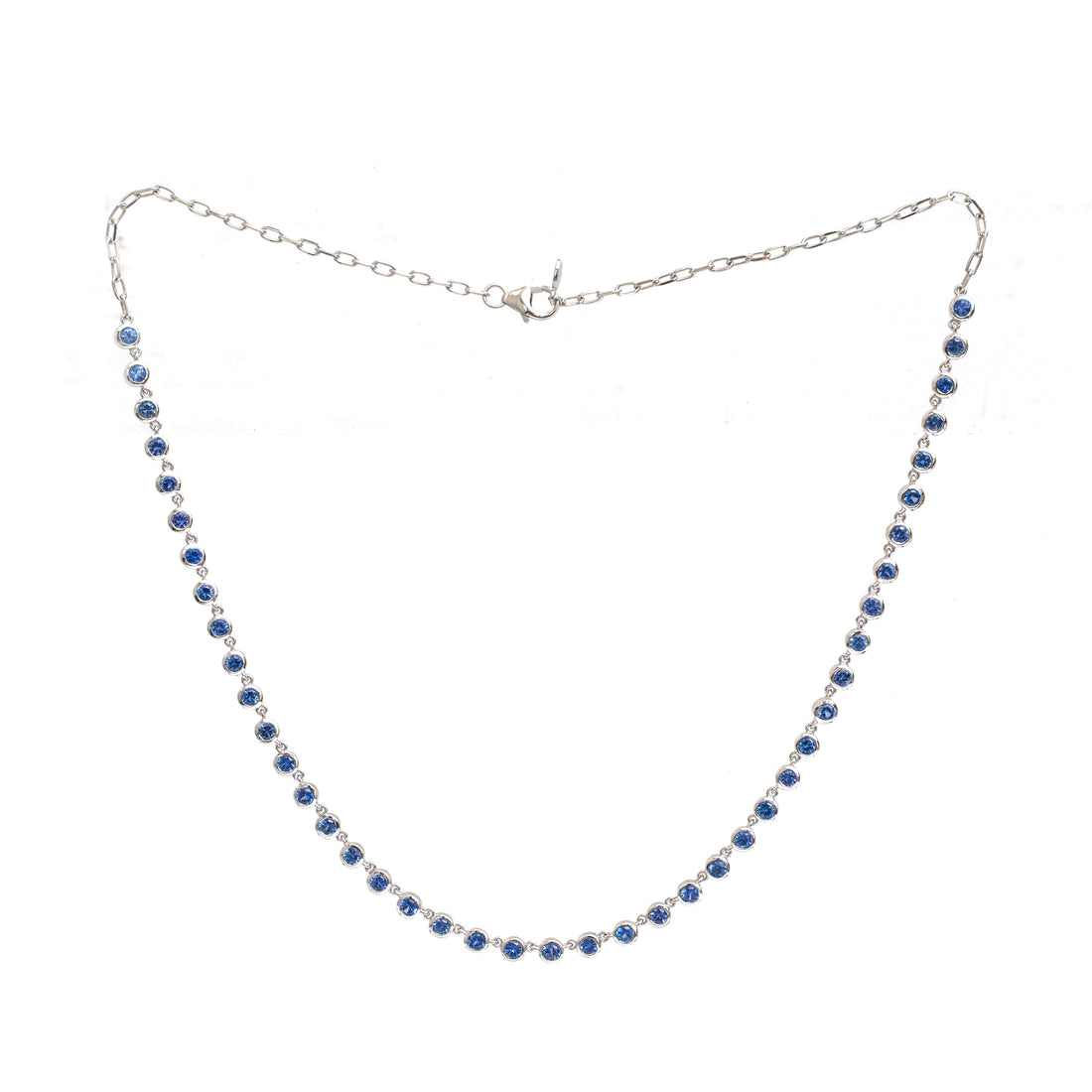 JPNC-897/14288 Blue Sapphire Necklace | 14K