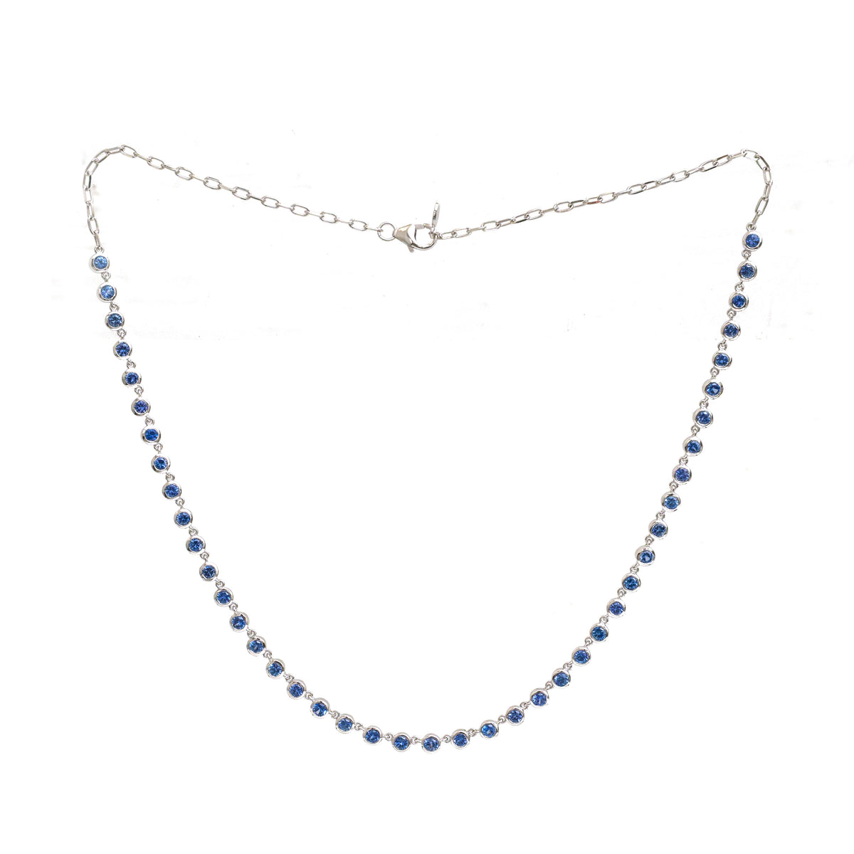 JPNC-897/14288 Blue Sapphire Necklace | 14K