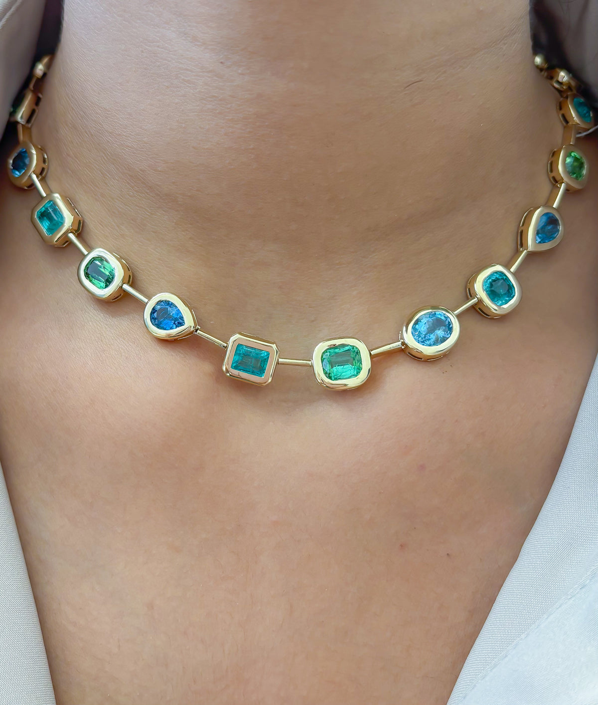 JPNC-899/14292 Tourmaline Mix Necklace | 14K