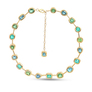 JPNC-899/14292 Tourmaline Mix Necklace | 14K