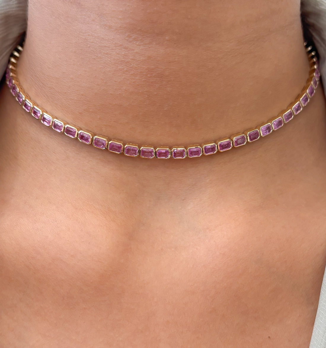 JPNC-911/14538 Pink Sapphire Necklace | 14K