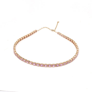 JPNC-911/14538 Pink Sapphire Necklace | 14K
