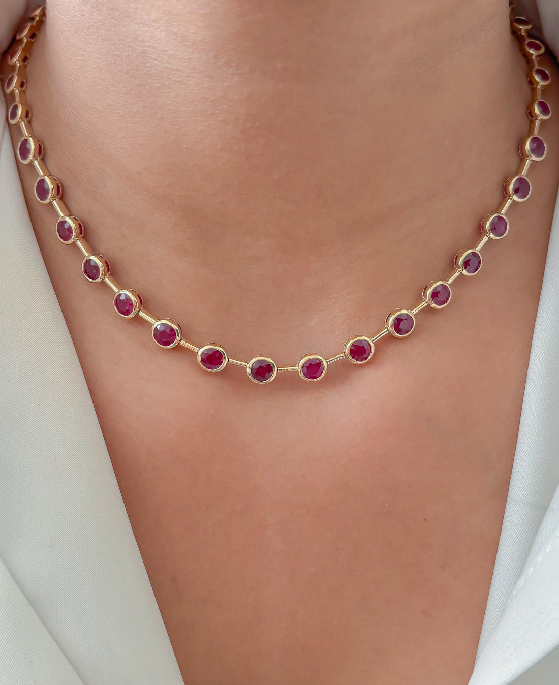 JPNC-914/14581 Ruby Necklace | 14K