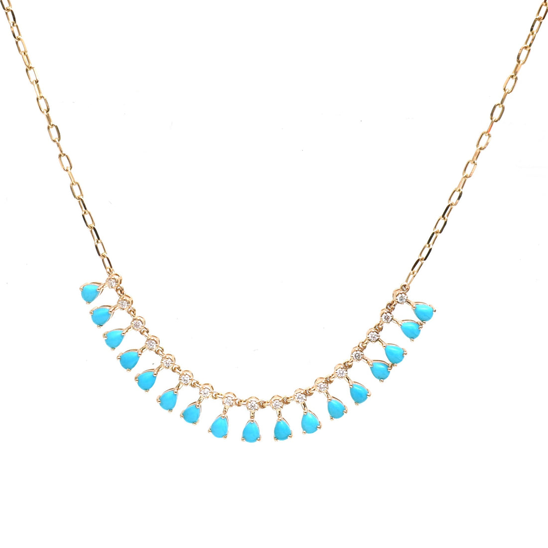 JPNC-921/14637 Turquoise Diamond Necklace | 14K