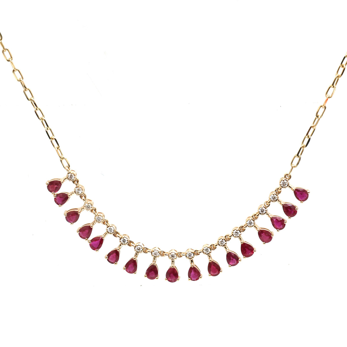 JPNC-922/14638 Ruby Diamond Necklace | 14K