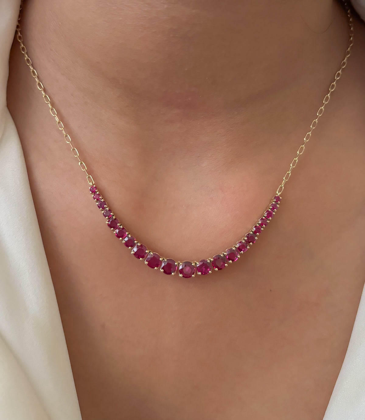 JPNC-928/14721 Ruby Necklace | 14K