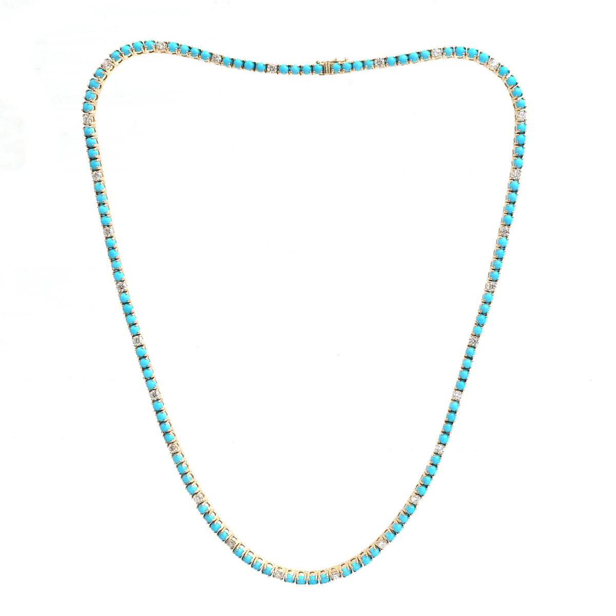 JPNC-933/14807 Turquoise Diamond Necklace | 14K