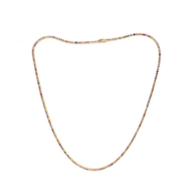 JPNC-936/14810 Rainbow Sapphire Necklace | 14K