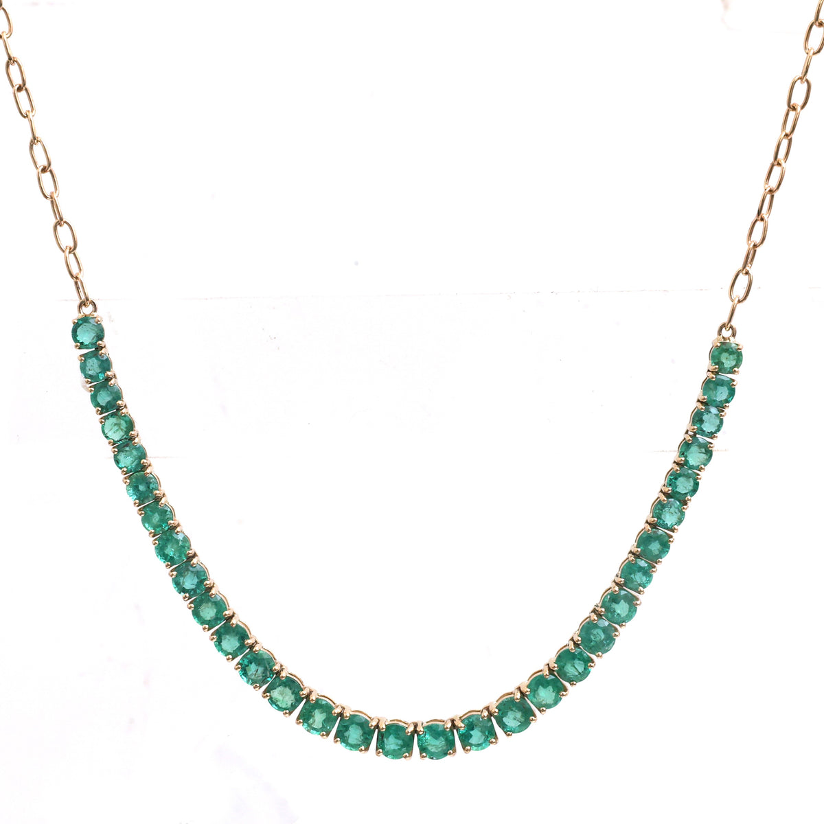 JPNC-940/14814 Emerald Necklace | 14K