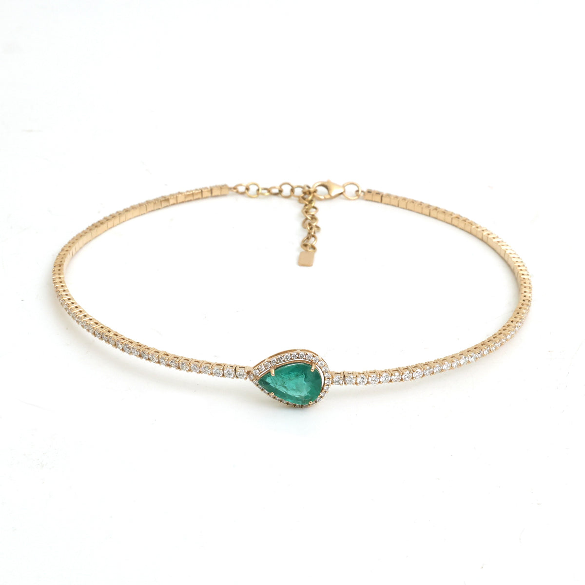 JPNC-947/14881 Emerald Diamond Necklace | 18K