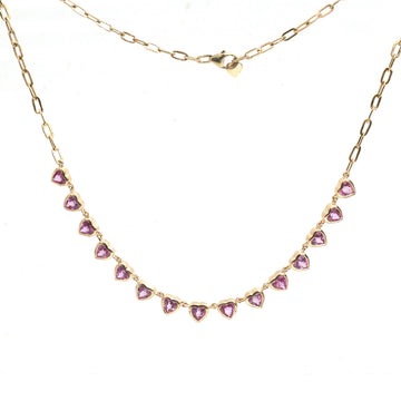 JPNC-952/14934 Pink Sapphire Necklace | 14K