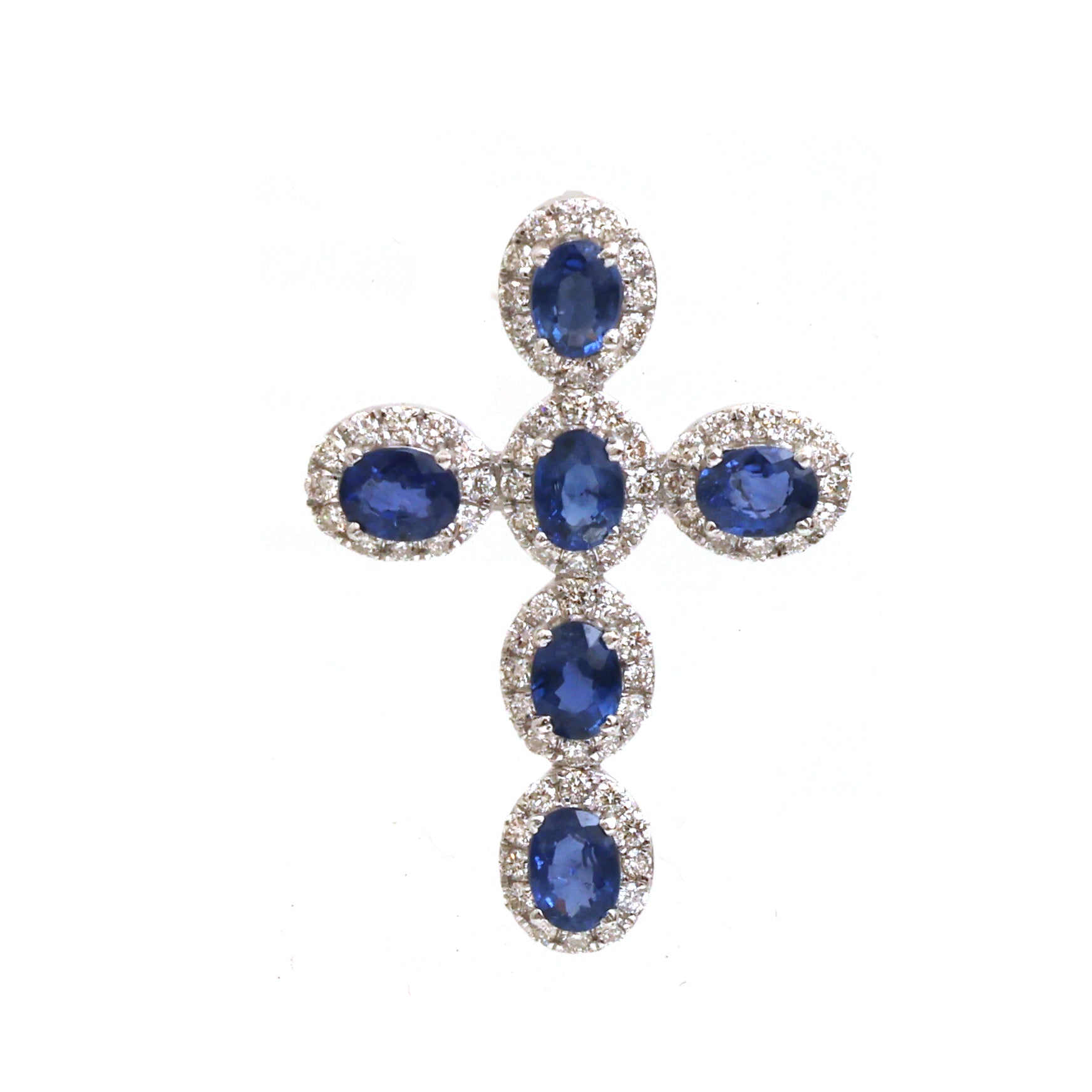 JPPD-1003/10393 Blue Sapphire Diamond Pendant | 18K