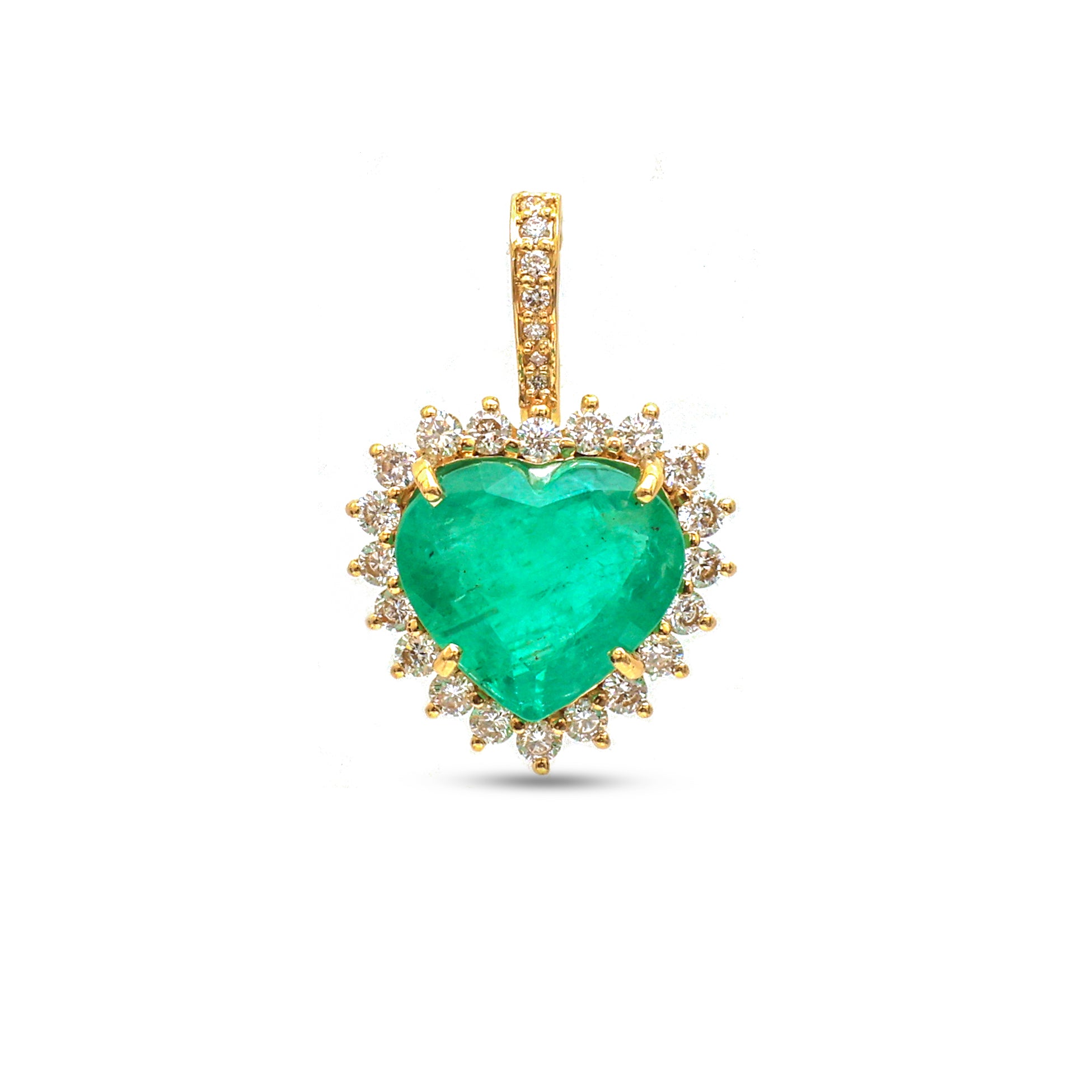 JPPD-1031/10554 Emerald Diamond Pendant | 18K