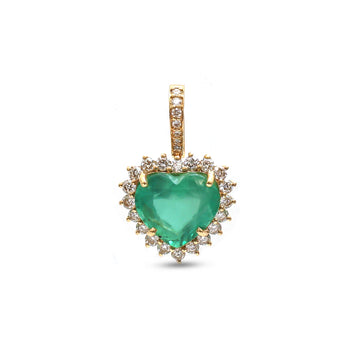 JPPD-1032/10555 Emerald Diamond Pendant | 18K