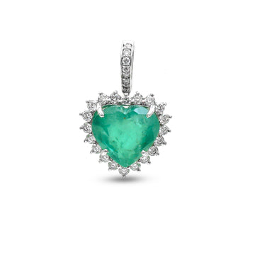 JPPD-1037/10560 Emerald Diamond Pendant | 18K