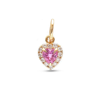 JPPD-1040/10570 Pink Sapphire Diamond Pendant | 14K