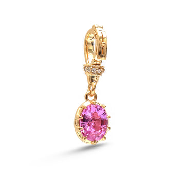 JPPD-1068/10682 Pink Sapphire Diamond Pendant | 18K