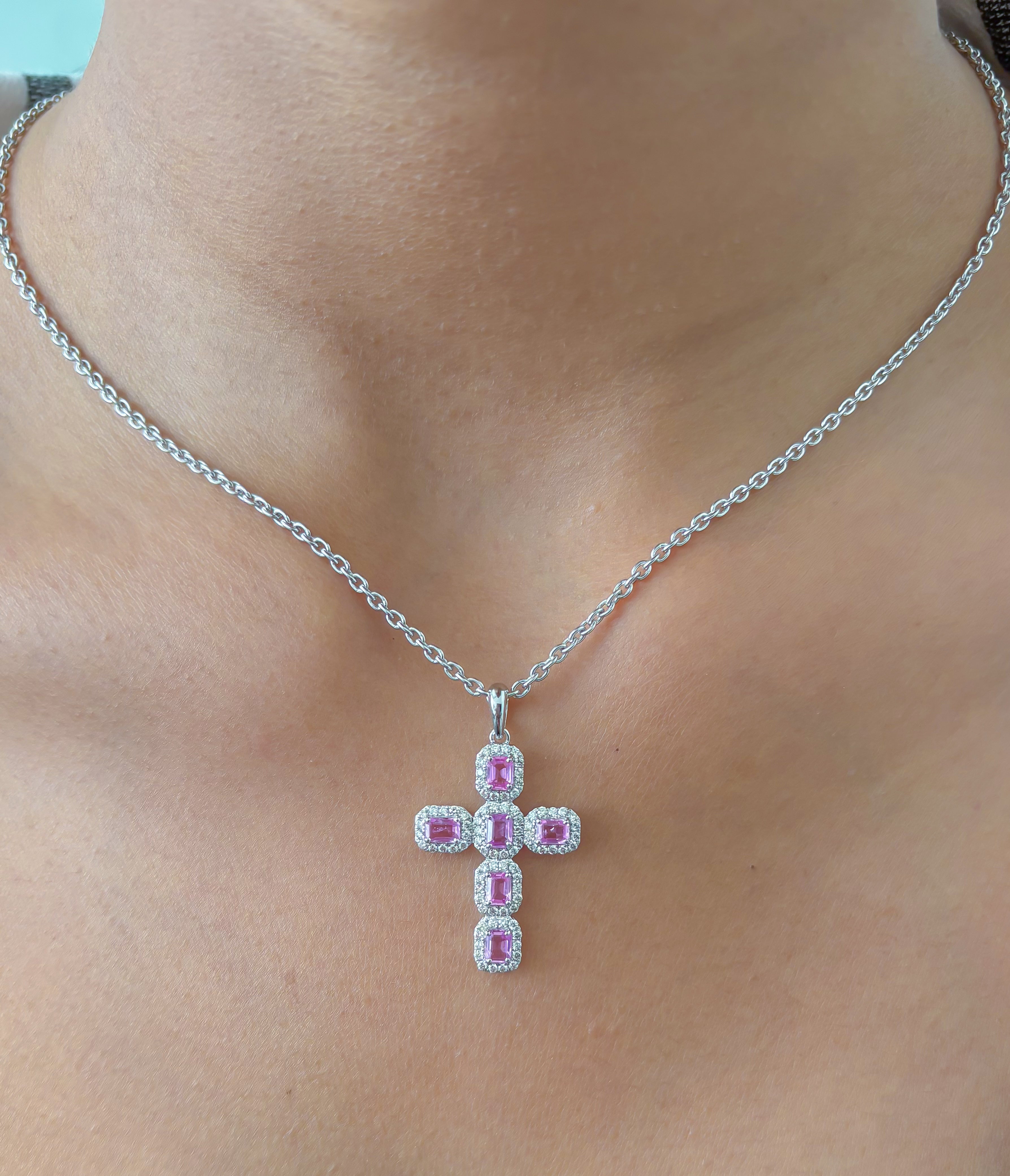 JPPD-1076/10759 Pink Sapphire Diamond Pendant | 18K