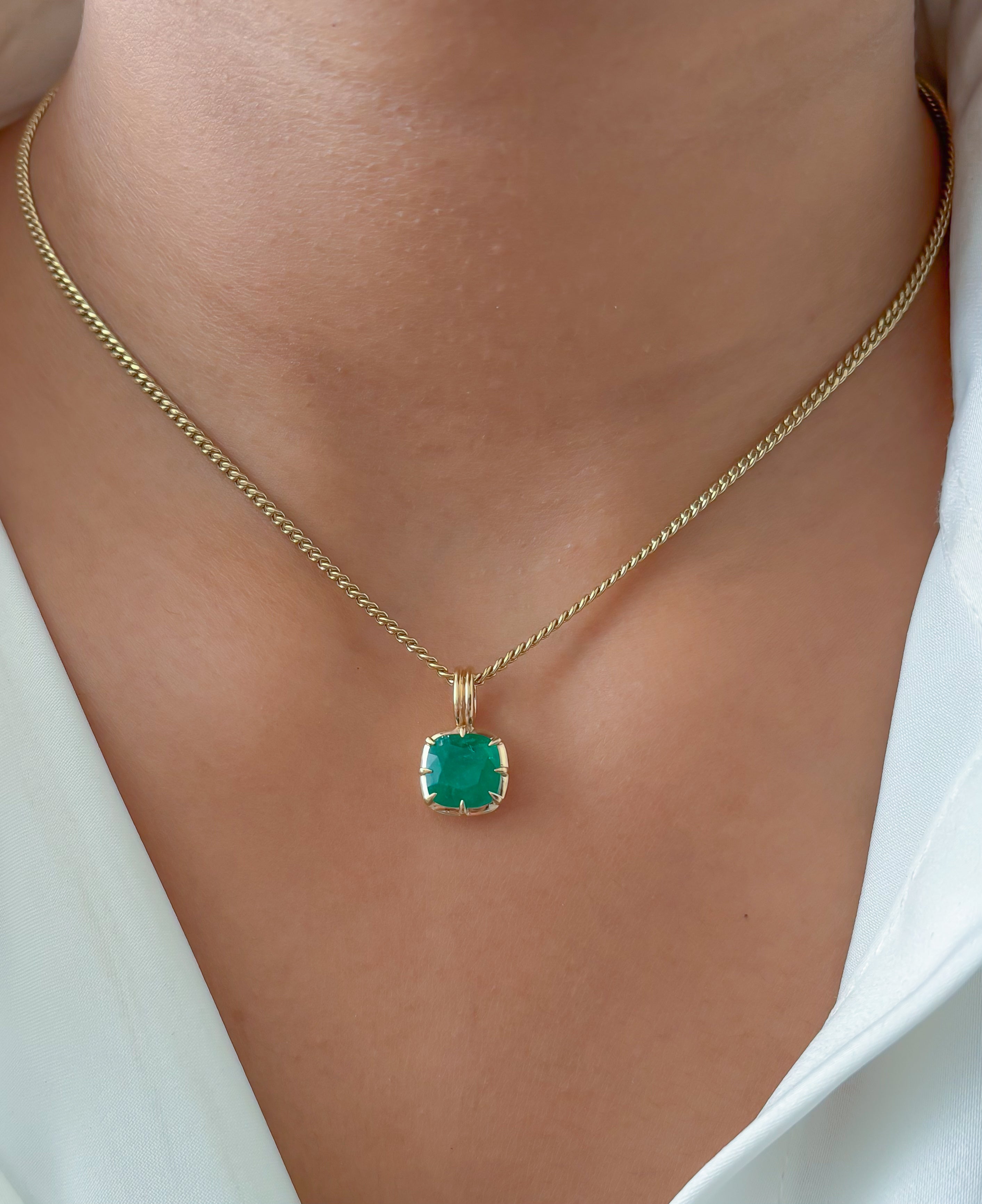 JPPD-1087/10816 Emerald Pendant | 14K