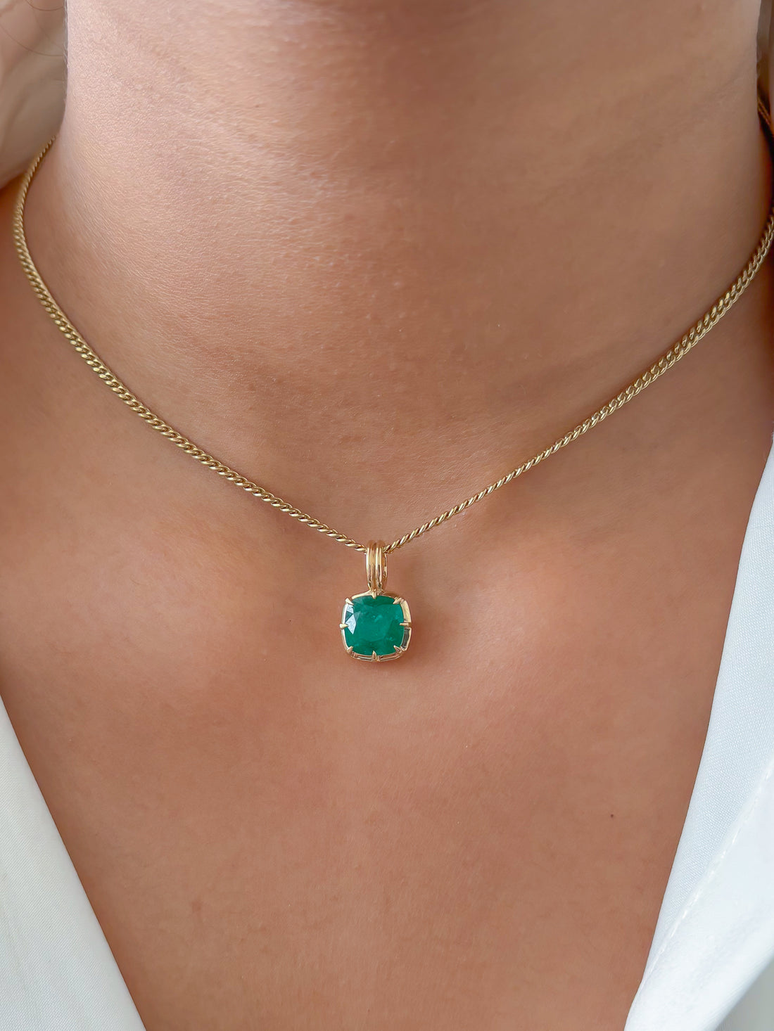 JPPD-1088/10817 Emerald Pendant | 14K