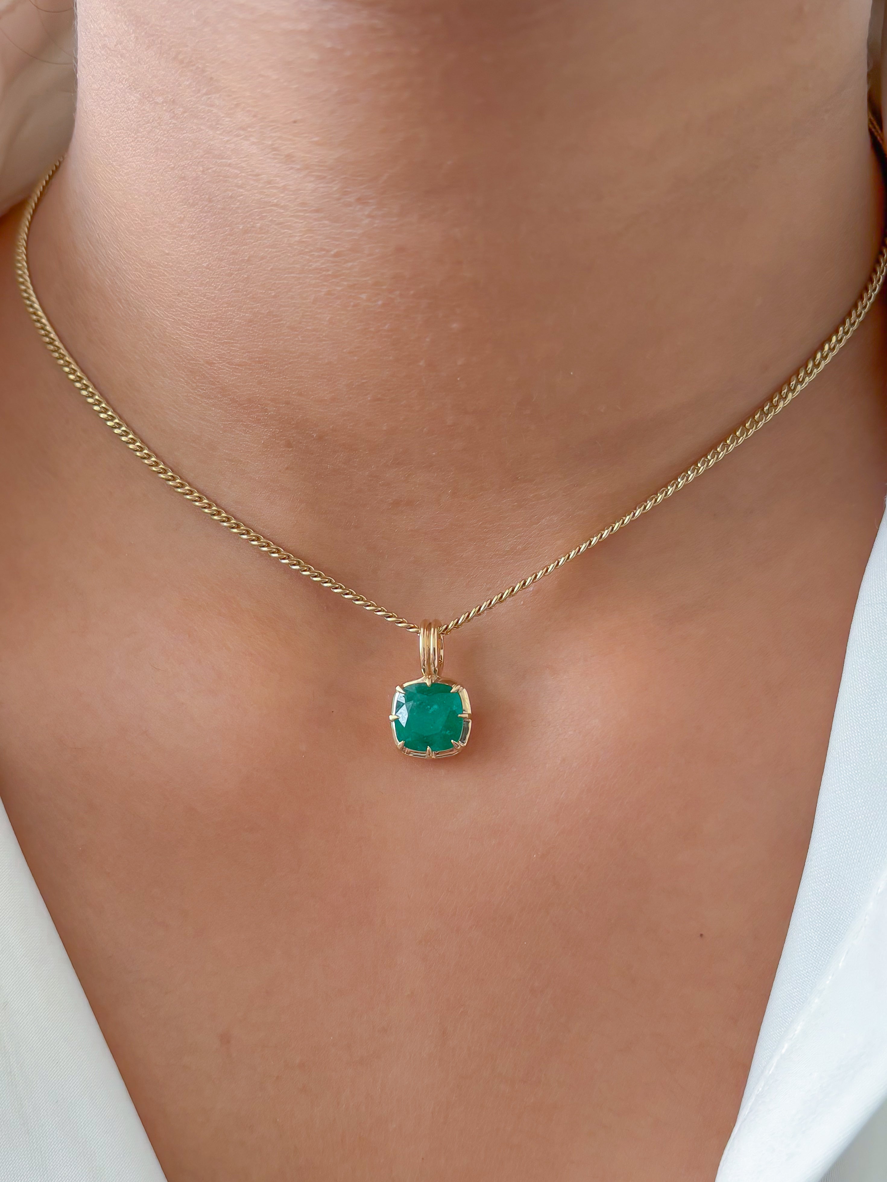 JPPD-1088/10817 Emerald Pendant | 14K