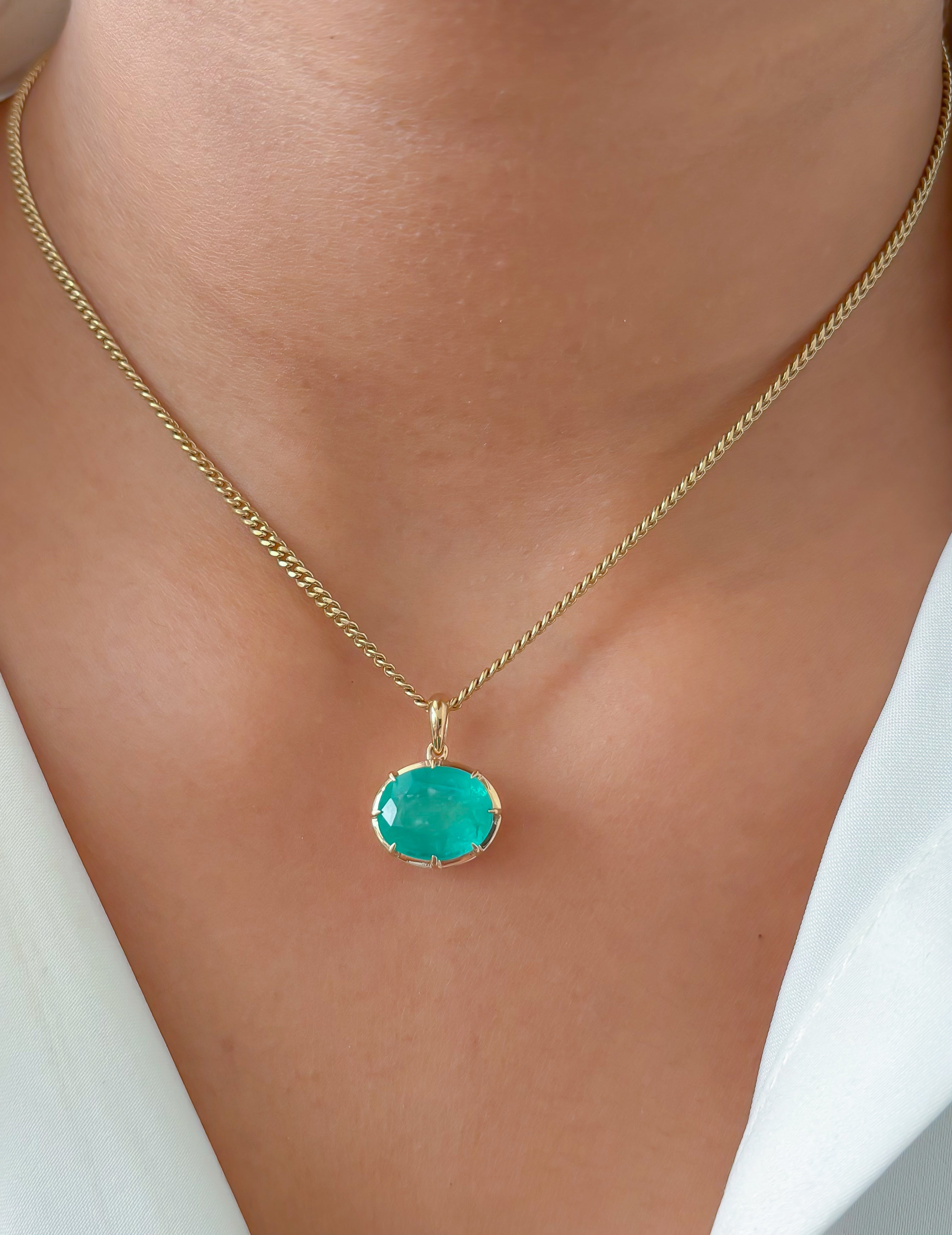 JPPD-1092/10824 Emerald Pendant | 14K