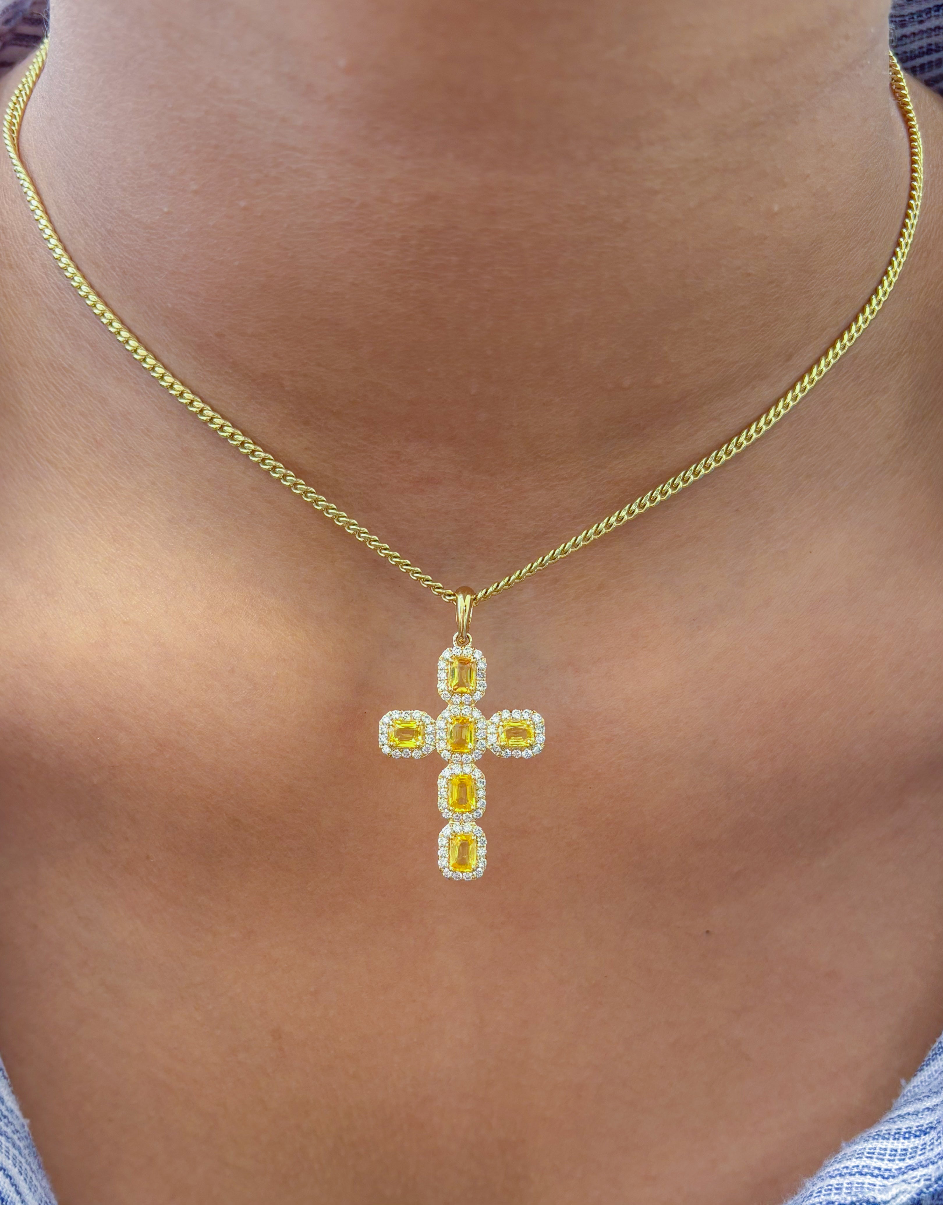 JPPD-1099/10951 Yellow Sapphire Diamond Pendant | 18K