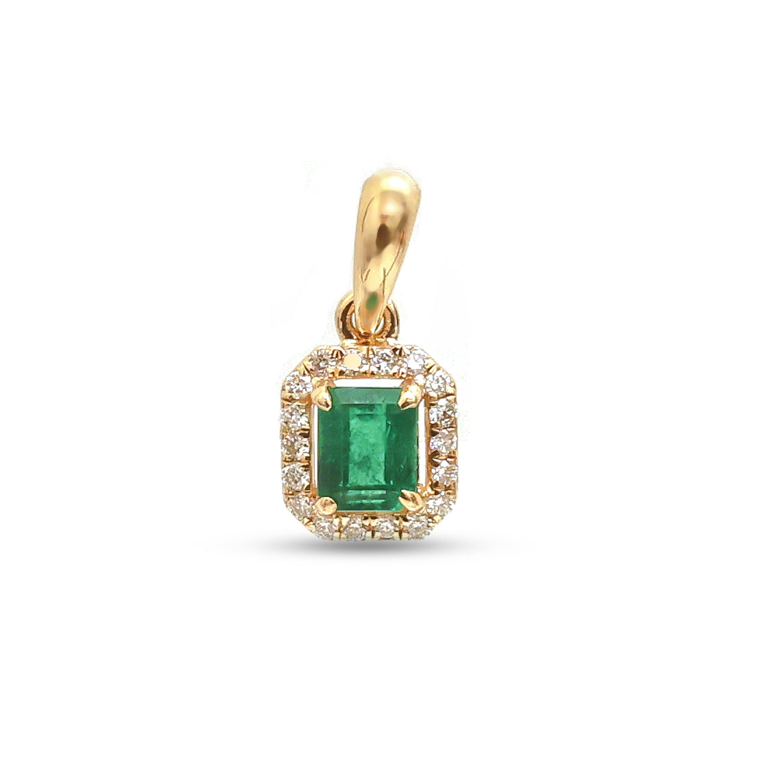 JPPD-1103/11072 Emerald Diamond Pendant | 14K