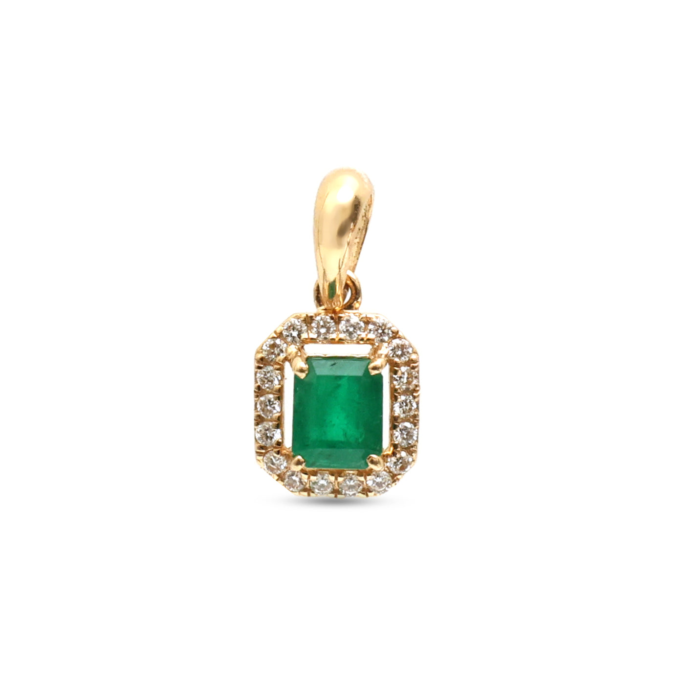 JPPD-1115/11185 Emerald Diamond Pendant | 18K