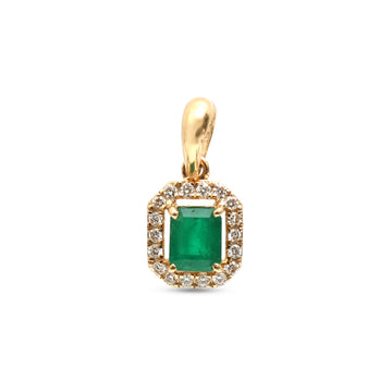 JPPD-1115/11185 Emerald Diamond Pendant | 18K