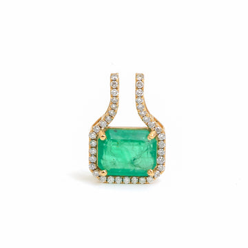 JPPD-1127/11322 Diamond Emerald Pendant | 18K