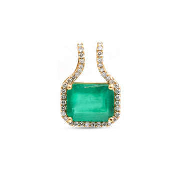 JPPD-1128/11323 Diamond Emerald Pendant | 18K