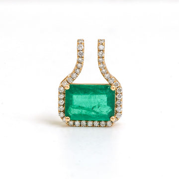 JPPD-1129/11324 Diamond Emerald Pendant | 18K
